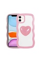 Apple iPhone 11 Uyumlu Kılıf Renkli Kalp Figürlü Zore Ponçik Kapak