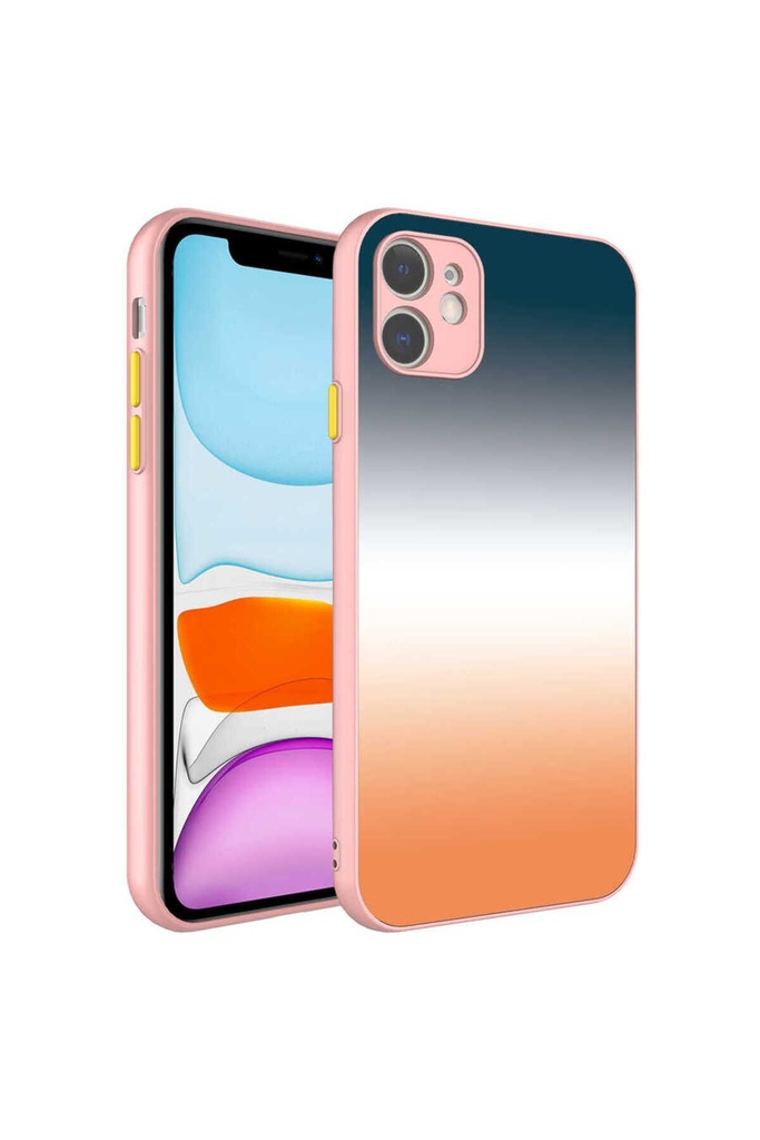 Apple iPhone 11 Uyumlu Kılıf Kamera Korumalı Renkli Temperli Zore X-Cam Kapak
