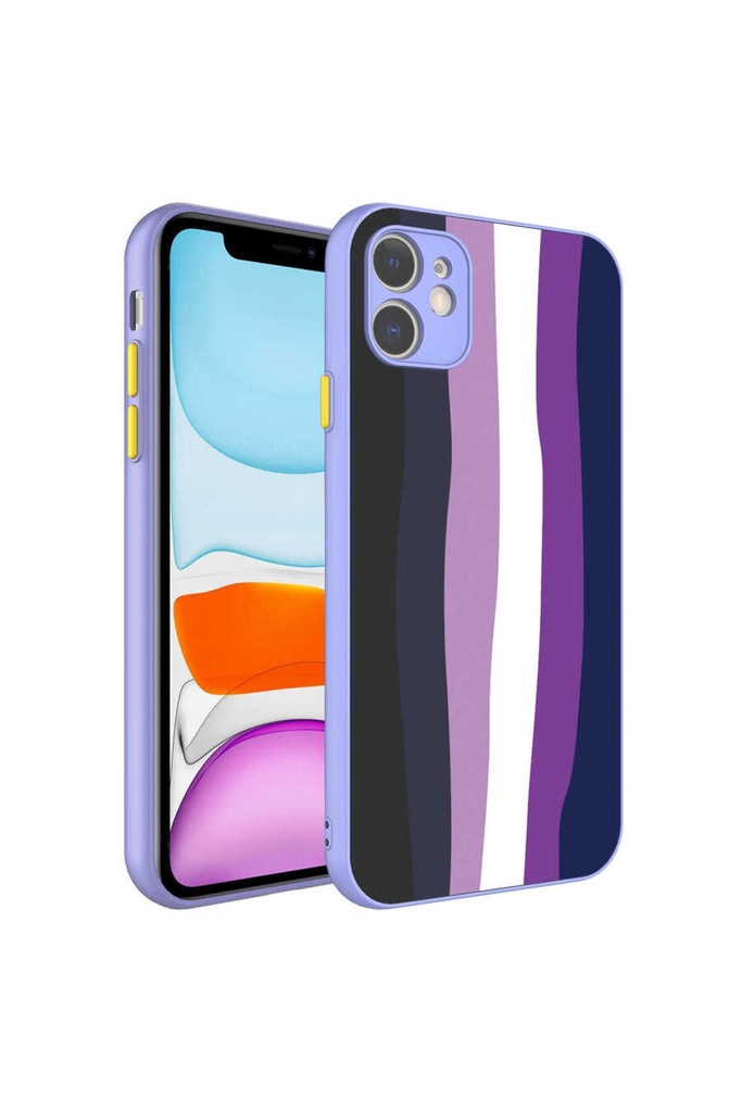 Apple iPhone 11 Uyumlu Kılıf Kamera Korumalı Renkli Temperli Zore X-Cam Kapak