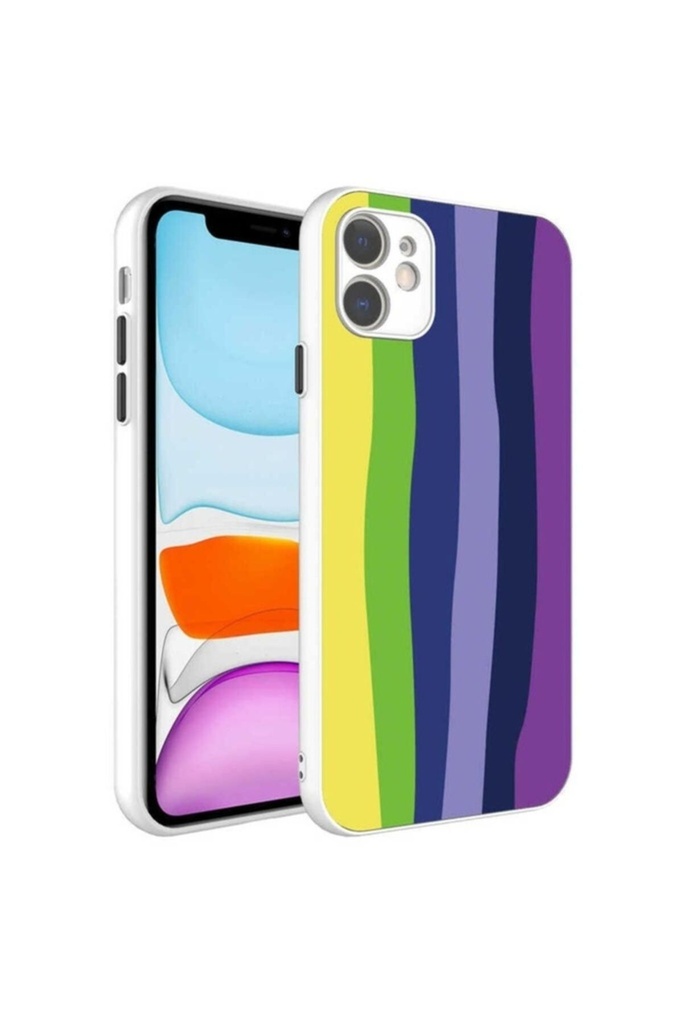Apple iPhone 11 Uyumlu Kılıf Kamera Korumalı Renkli Temperli Zore X-Cam Kapak