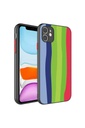 Apple iPhone 11 Uyumlu Kılıf Kamera Korumalı Renkli Temperli Zore X-Cam Kapak