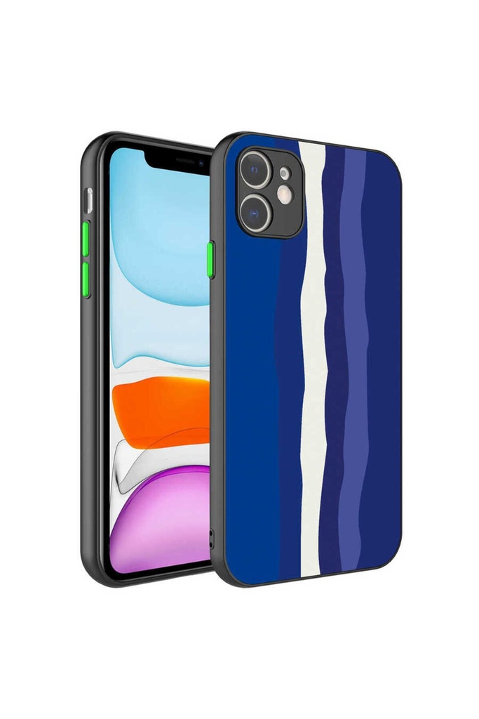 Apple iPhone 11 Uyumlu Kılıf Kamera Korumalı Renkli Temperli Zore X-Cam Kapak