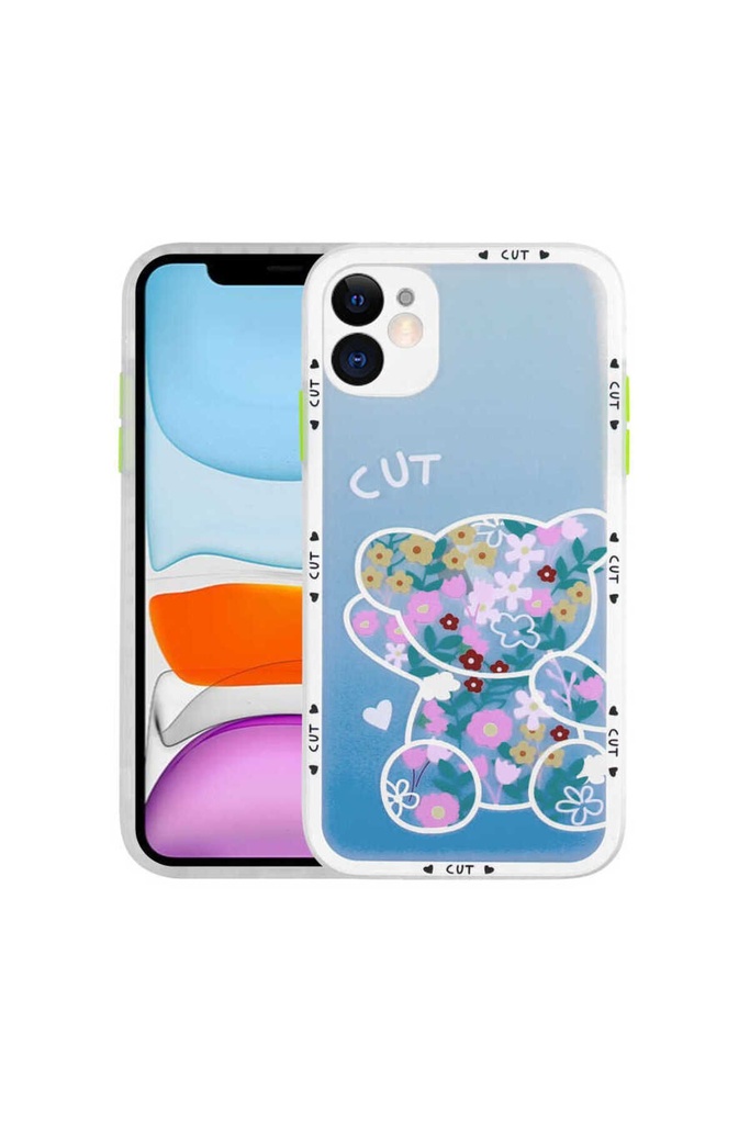 [RNZ-TA74528] Apple iPhone 11 Uyumlu Kılıf Kamera Korumalı Desenli Sert Zore Hess Kapak (NO6)