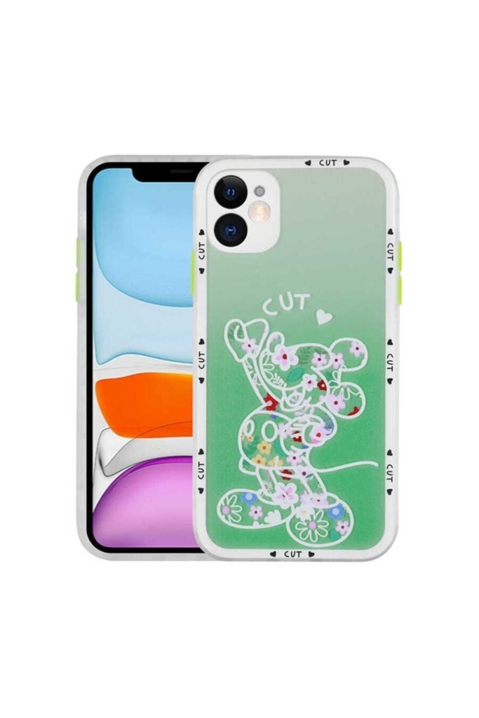 Apple iPhone 11 Uyumlu Kılıf Kamera Korumalı Desenli Sert Zore Hess Kapak