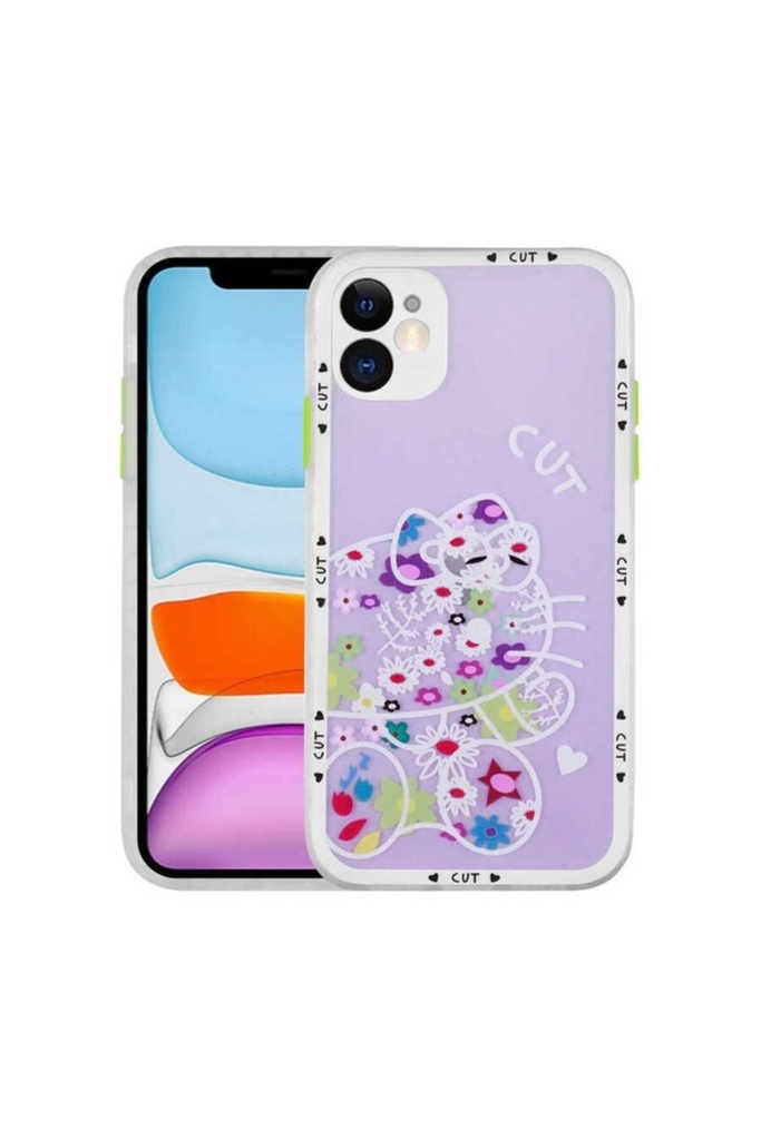 Apple iPhone 11 Uyumlu Kılıf Kamera Korumalı Desenli Sert Zore Hess Kapak