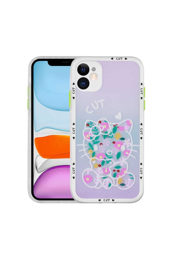 Apple iPhone 11 Uyumlu Kılıf Kamera Korumalı Desenli Sert Zore Hess Kapak