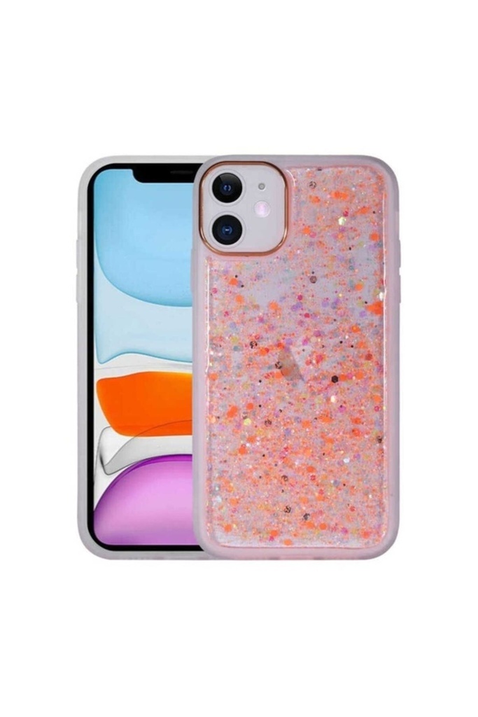 [RNZ-TA74535] Apple iPhone 11 Uyumlu Kılıf Figürlü Desenli Işıltılı Sert Zore Sos Kapak (NO5)