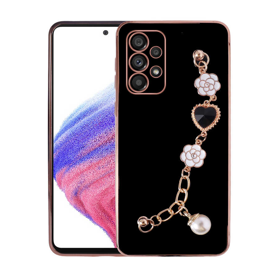 [RNZ-TA74661] Samsung Galaxy A33 5G Uyumlu Kılıf El Tutamaçlı Kamera Korumalı Zore Taka Silikon Kapak (Siyah)