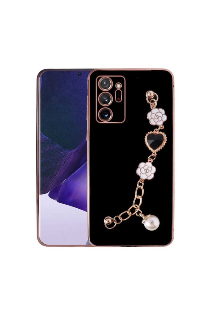 [RNZ-TA74689] Samsung Galaxy Note 20 Ultra Uyumlu Kılıf El Tutamaçlı Kamera Korumalı Zore Taka Silikon Kapak (Siyah)