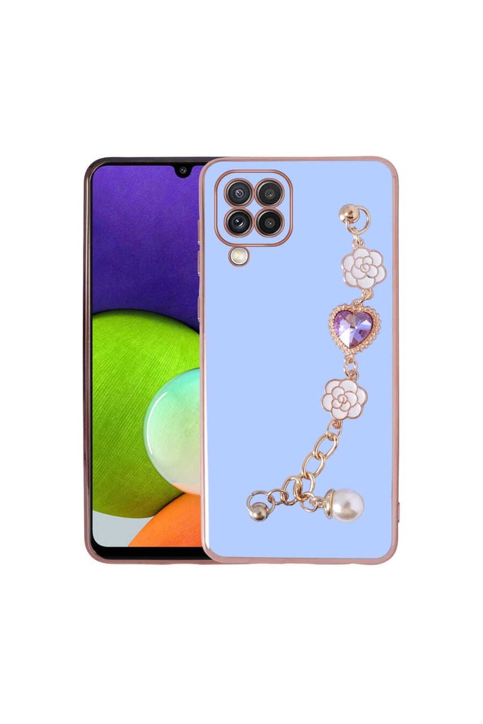 Samsung Galaxy M22 Uyumlu Kılıf El Tutamaçlı Kamera Korumalı Zore Taka Silikon Kapak