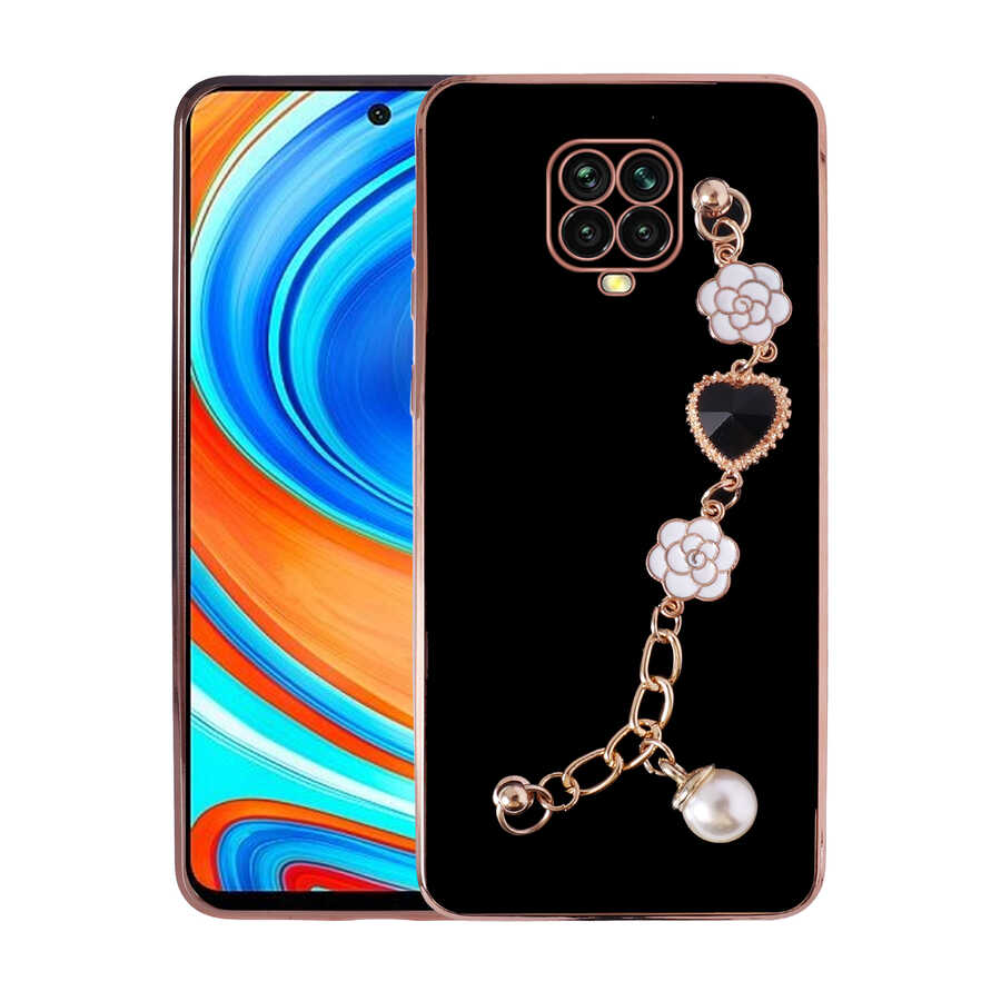 [RNZ-TA74709] Xiaomi Redmi Note 9S Uyumlu Kılıf El Tutamaçlı Kamera Korumalı Zore Taka Silikon Kapak (Siyah)