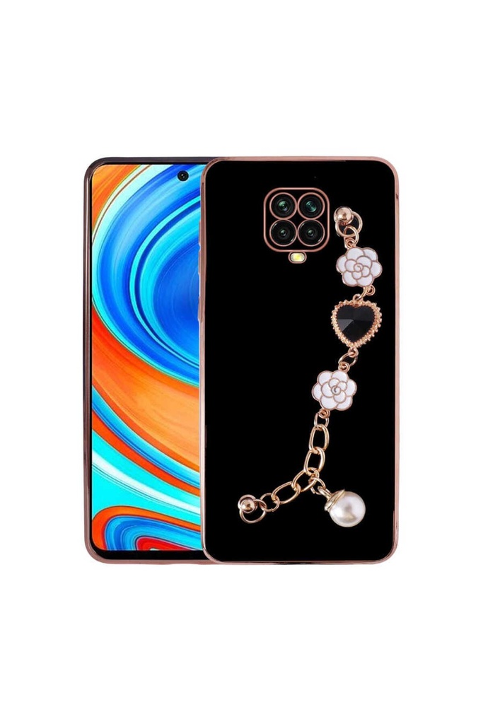 [RNZ-TA74713] Xiaomi Redmi Note 9 Pro Uyumlu Kılıf El Tutamaçlı Kamera Korumalı Zore Taka Silikon Kapak (Siyah)