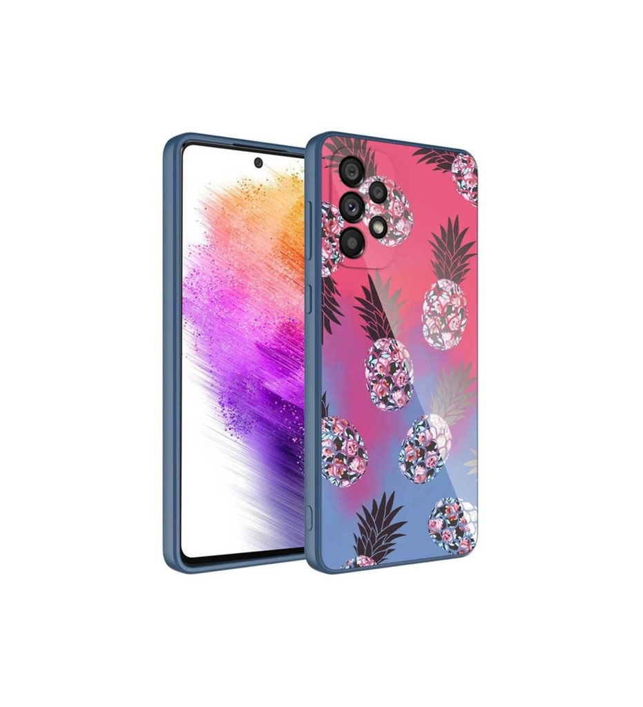 Samsung Galaxy A53 5G Uyumlu Kılıf Kamera Korumalı Desenli Sert Silikon Zore Epoksi Kapak