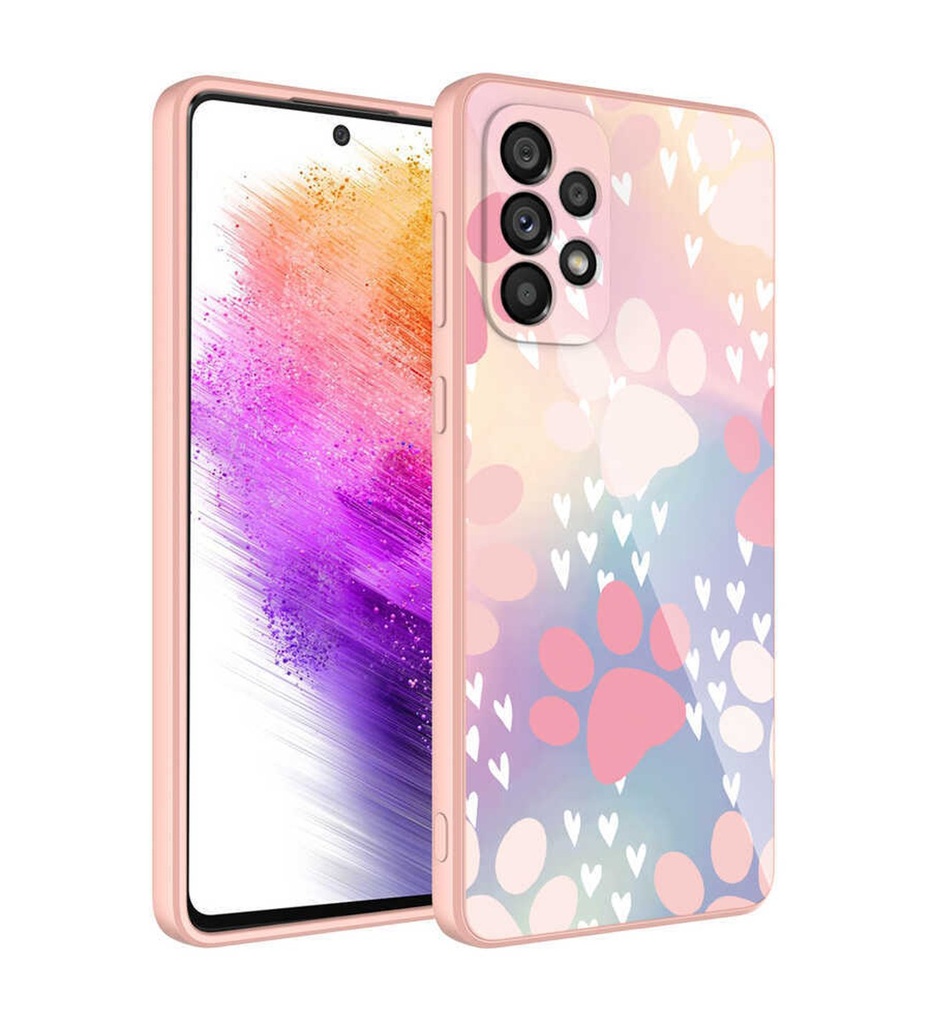 Samsung Galaxy A53 5G Uyumlu Kılıf Kamera Korumalı Desenli Sert Silikon Zore Epoksi Kapak