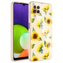 Samsung Galaxy A12 Uyumlu Kılıf Kamera Korumalı Desenli Sert Silikon Zore Epoksi Kapak