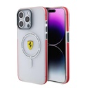 Apple iPhone 15 Pro Max Uyumlu Kılıf Ferrari Orjinal Lisanslı M-safe Şarj Özellikli Kontrast Bumper SF Ring Kapak