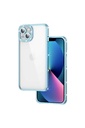 Apple iPhone 13 Uyumlu Kılıf Kamera Korumalı Taşlı Zore Mina Kapak