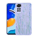 Xiaomi Redmi Note 11 Global Uyumlu Kılıf Simli Desenli Kamera Korumalı Parlak Zore Popy Kapak