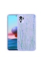 Xiaomi Redmi Note 10 Uyumlu Kılıf Simli Desenli Kamera Korumalı Parlak Zore Popy Kapak