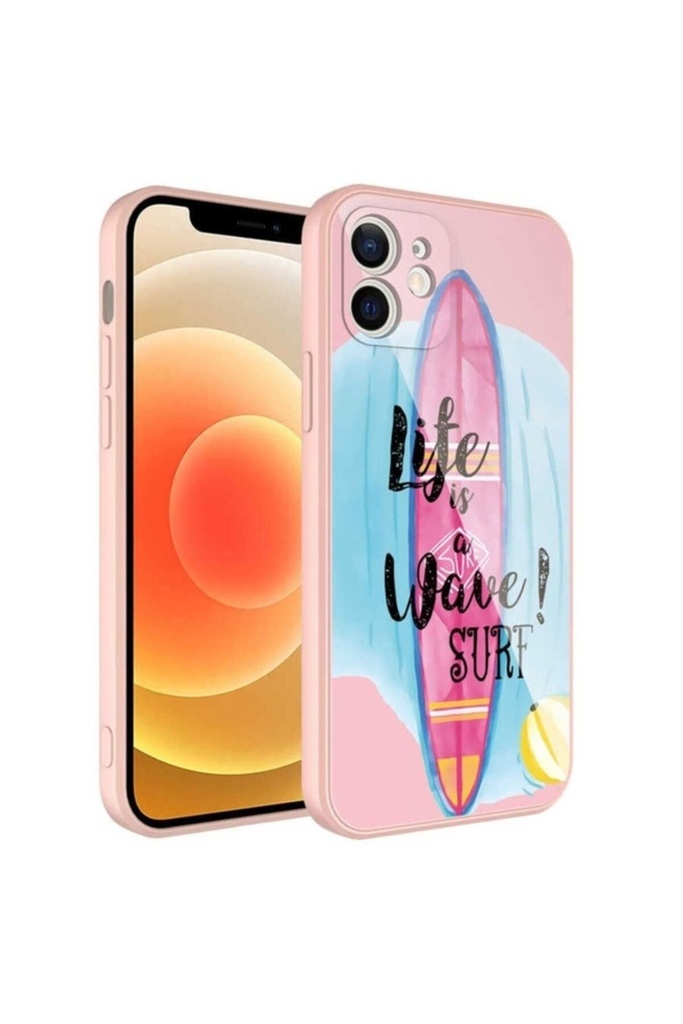 Apple iPhone 11 Uyumlu Kılıf Kamera Korumalı Desenli Sert Silikon Zore Epoksi Kapak