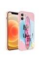 Apple iPhone 11 Uyumlu Kılıf Kamera Korumalı Desenli Sert Silikon Zore Epoksi Kapak
