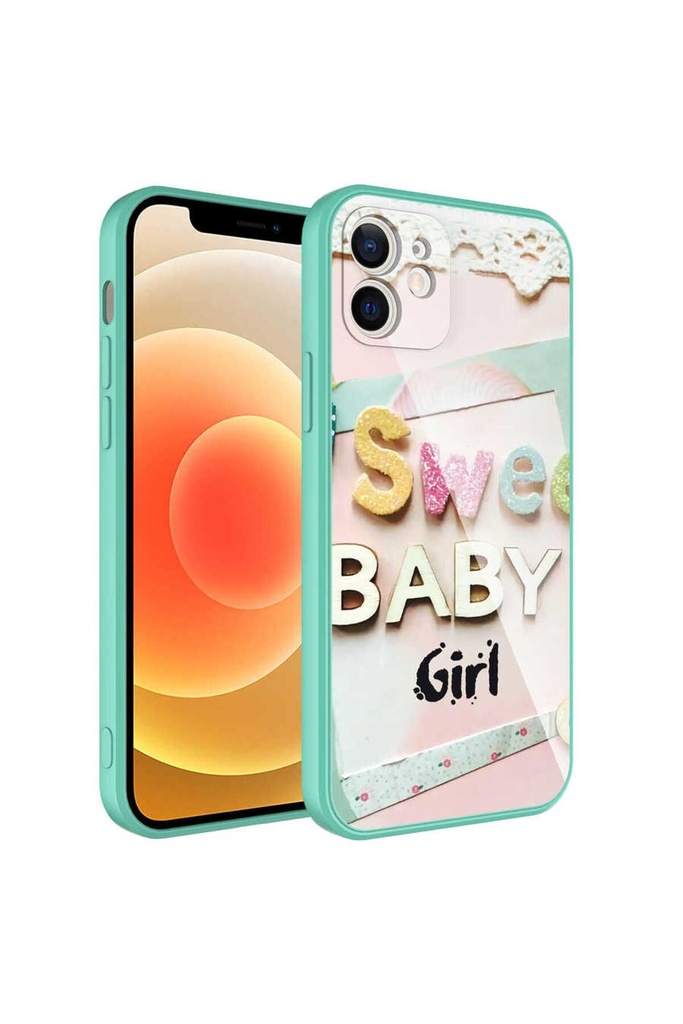 [RNZ-TA75800] Apple iPhone 11 Uyumlu Kılıf Kamera Korumalı Desenli Sert Silikon Zore Epoksi Kapak (NO5)