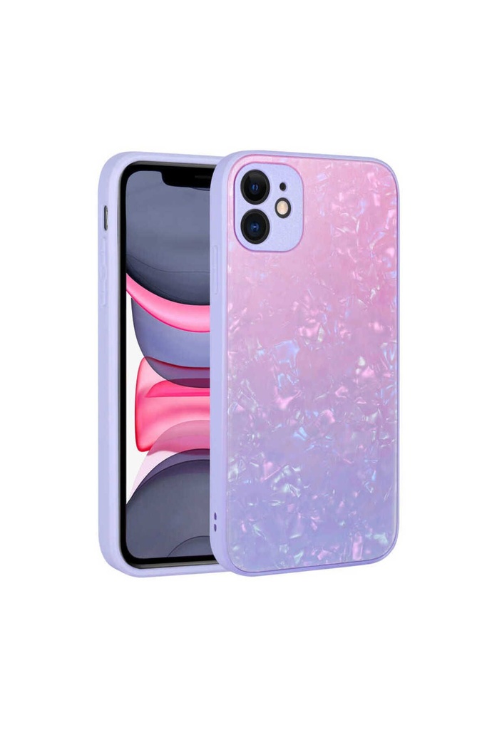 Apple iPhone 11 Uyumlu Kılıf Renk Geçişli Mermer Desenli Sert Silikon Zore Granit Kapak