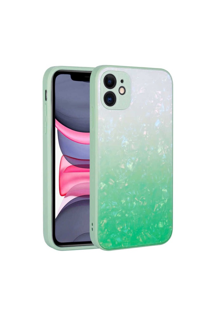 Apple iPhone 11 Uyumlu Kılıf Renk Geçişli Mermer Desenli Sert Silikon Zore Granit Kapak