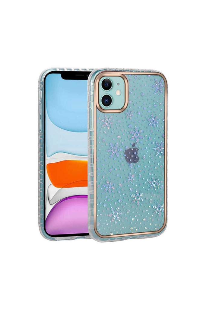 Apple iPhone 11 Uyumlu Kılıf Desenli Parlayan Transparan Zore Avva Kapak