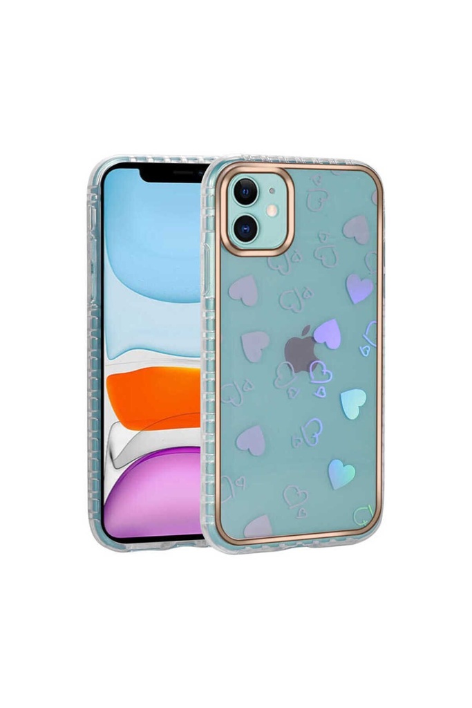 Apple iPhone 11 Uyumlu Kılıf Desenli Parlayan Transparan Zore Avva Kapak