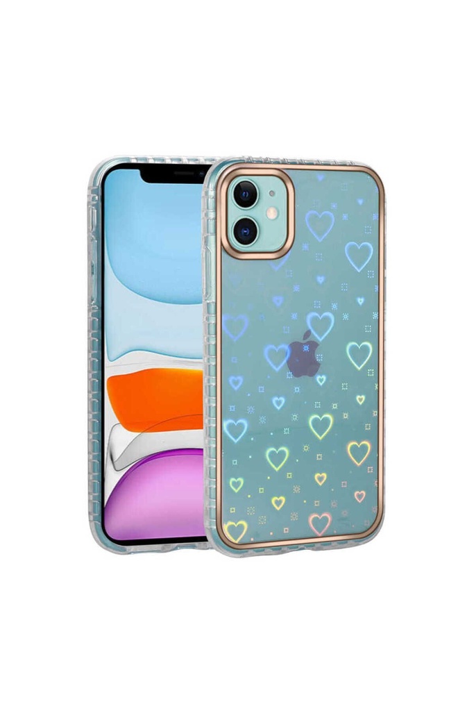 Apple iPhone 11 Uyumlu Kılıf Desenli Parlayan Transparan Zore Avva Kapak