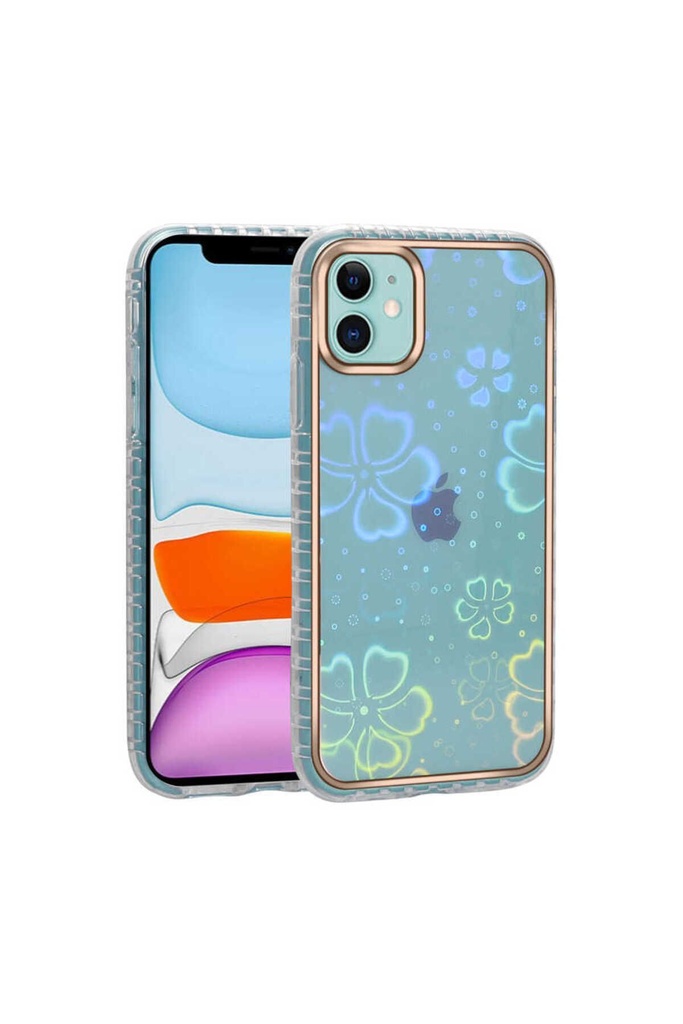 [RNZ-TA75204] Apple iPhone 11 Uyumlu Kılıf Desenli Parlayan Transparan Zore Avva Kapak (NO5)