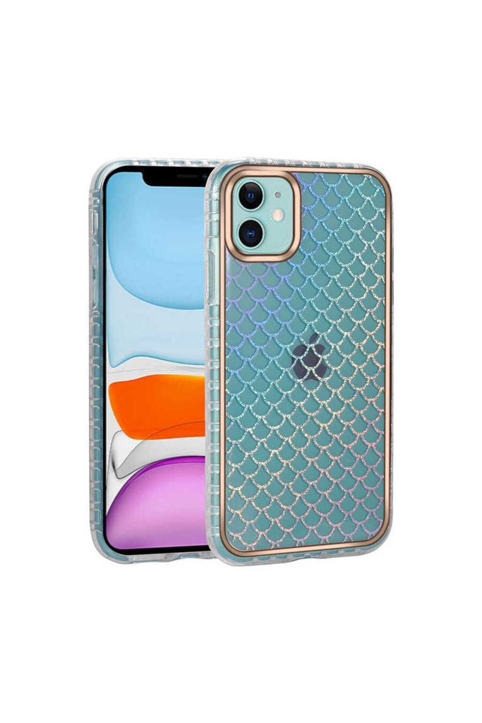Apple iPhone 11 Uyumlu Kılıf Desenli Parlayan Transparan Zore Avva Kapak