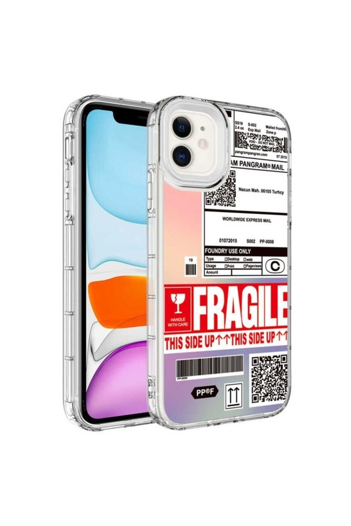 Apple iPhone 11 Uyumlu Kılıf Kamera Korumalı Renkli Desenli Sert Silikon Zore Korn Kapak