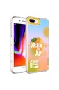 Apple iPhone 8 Plus Uyumlu Kılıf Kamera Korumalı Renkli Desenli Sert Silikon Zore Korn Kapak