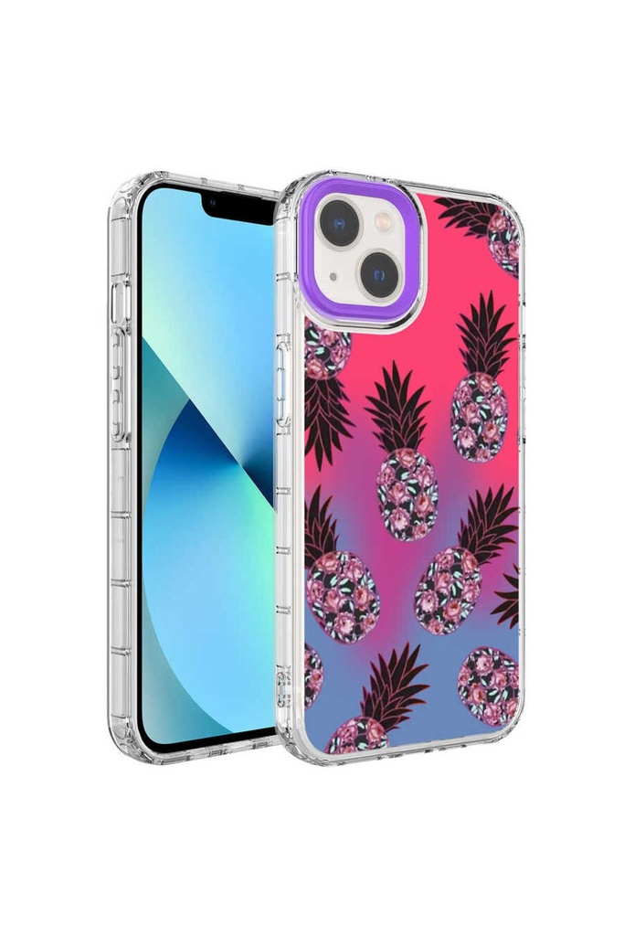 Apple iPhone 8 Plus Uyumlu Kılıf Kamera Korumalı Renkli Desenli Sert Silikon Zore Korn Kapak