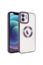 Apple iPhone 12 Uyumlu Kılıf Kamera Korumalı Logo Gösteren Zore Omega Kapak