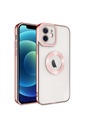 Apple iPhone 12 Uyumlu Kılıf Kamera Korumalı Logo Gösteren Zore Omega Kapak