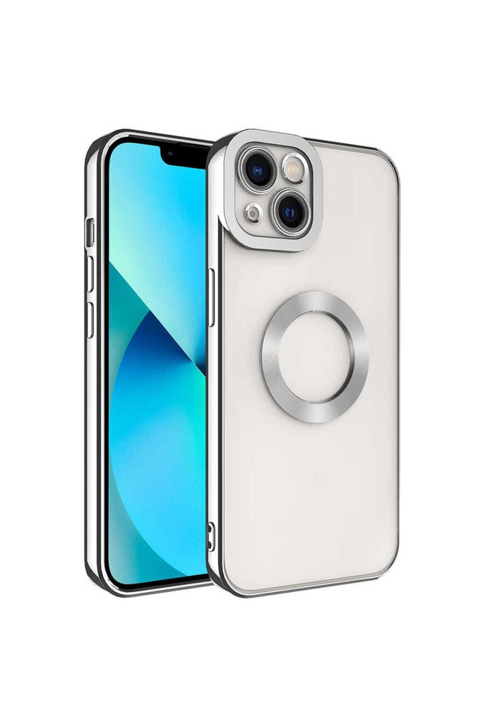 Apple iPhone 13 Uyumlu Kılıf Kamera Korumalı Logo Gösteren Zore Omega Kapak