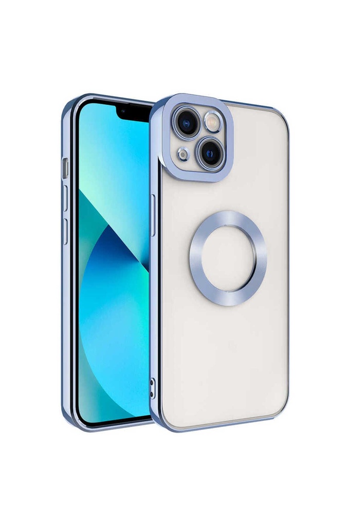 Apple iPhone 13 Uyumlu Kılıf Kamera Korumalı Logo Gösteren Zore Omega Kapak