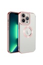 Apple iPhone 13 Pro Uyumlu Kılıf Kamera Korumalı Logo Gösteren Zore Omega Kapak