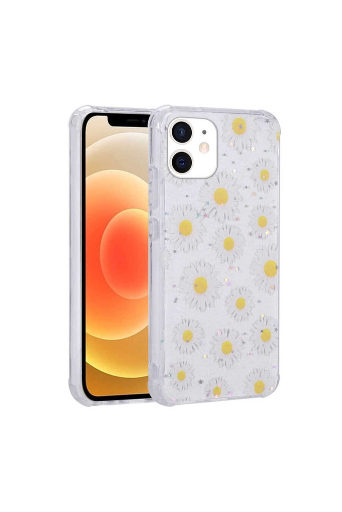Apple iPhone 11 Uyumlu Kılıf Simli Desenli Kamera Korumalı Parlak Zore Popy Kapak