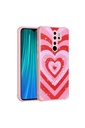 Xiaomi Redmi Note 8 Pro Uyumlu Kılıf Simli Desenli Kamera Korumalı Parlak Zore Popy Kapak
