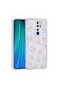 Xiaomi Redmi Note 8 Pro Uyumlu Kılıf Simli Desenli Kamera Korumalı Parlak Zore Popy Kapak