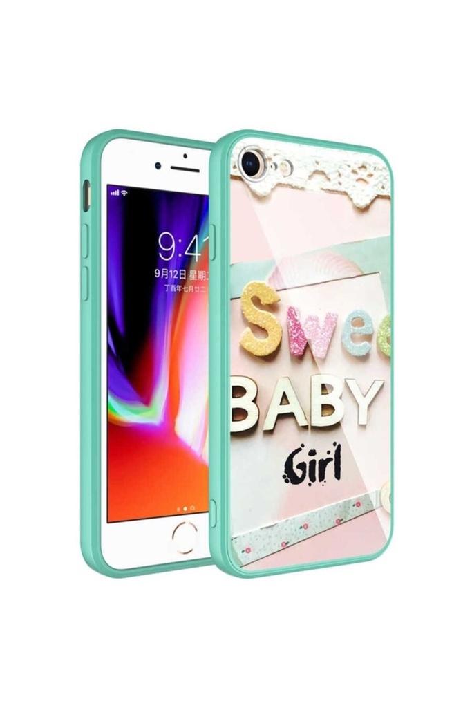 [RNZ-TA75813] Apple iPhone 7 Uyumlu Kılıf Kamera Korumalı Desenli Sert Silikon Zore Epoksi Kapak (NO5)