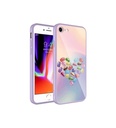 Apple iPhone SE 2022 Uyumlu Kılıf Kamera Korumalı Desenli Sert Silikon Zore Epoksi Kapak