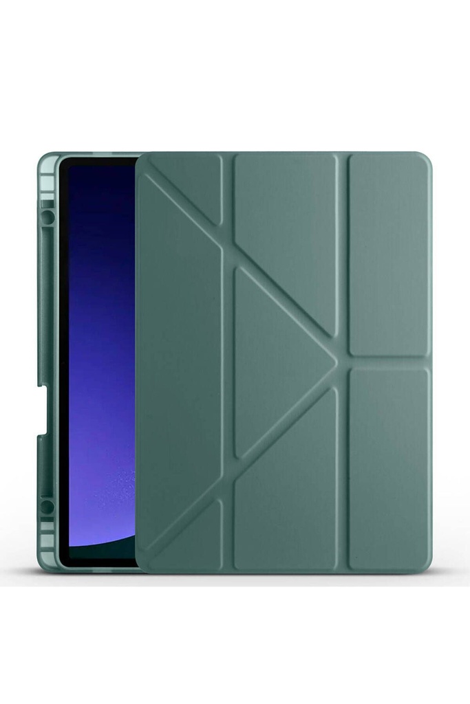 Samsung Galaxy Tab S9 Uyumlu Kılıf Zore Tri Folding Kalem Bölmeli Standlı Kılıf
