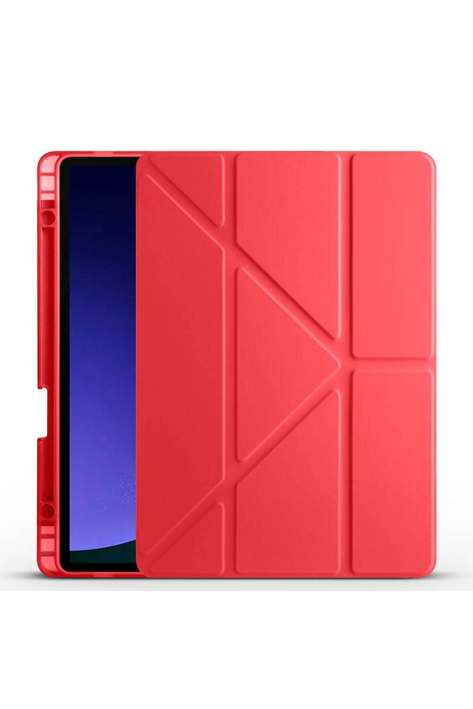 Samsung Galaxy Tab S9 Uyumlu Kılıf Zore Tri Folding Kalem Bölmeli Standlı Kılıf