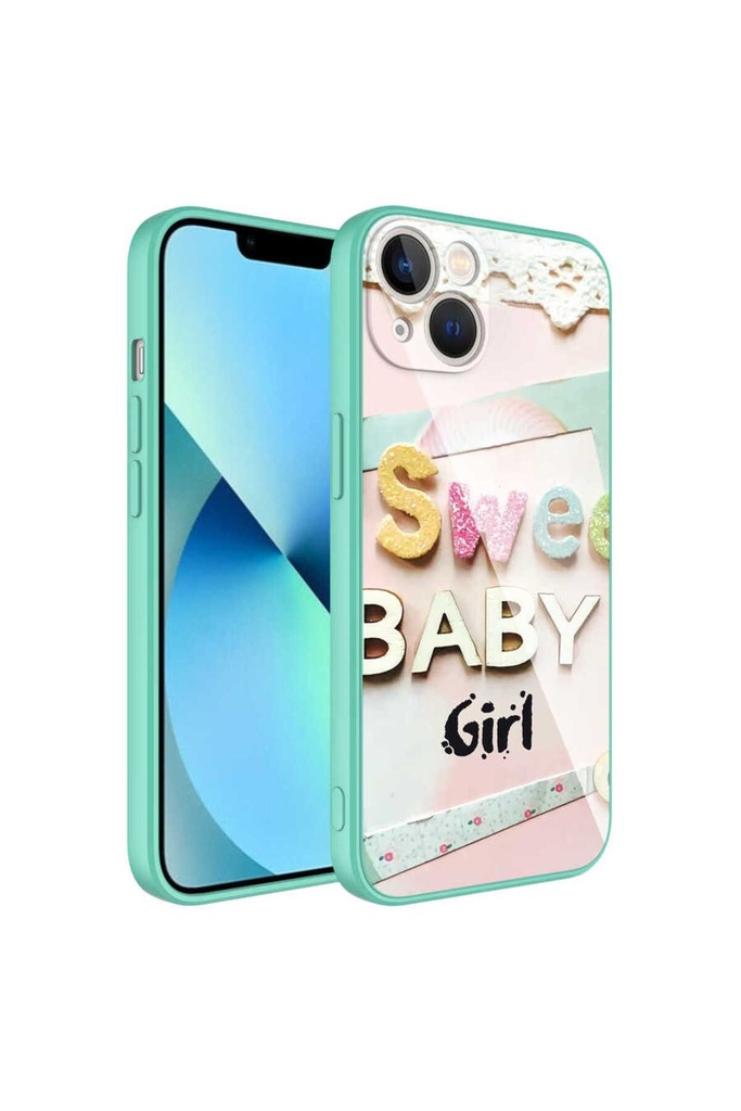 [RNZ-TA75888] Apple iPhone 13 Uyumlu Kılıf Kamera Korumalı Desenli Sert Silikon Zore Epoksi Kapak (NO5)