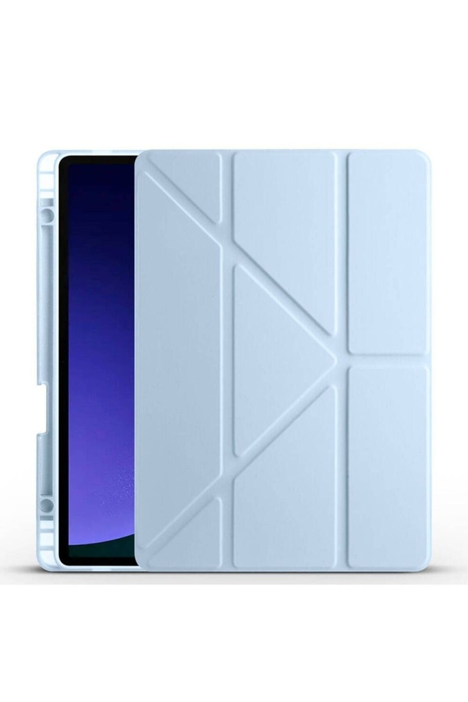 Samsung Galaxy Tab S9 Uyumlu Kılıf Zore Tri Folding Kalem Bölmeli Standlı Kılıf